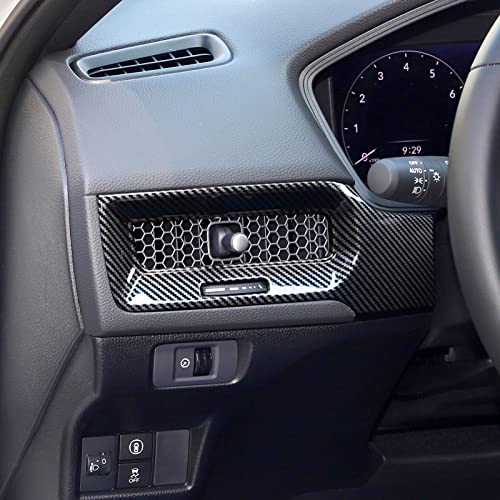 Center Console Dashboard Cover Decals for 2022-2025 Honda Civic 11th Gen Accessories ABS Carbon Fiber Interior Stickers - color: Center Dashboard Cover Trim