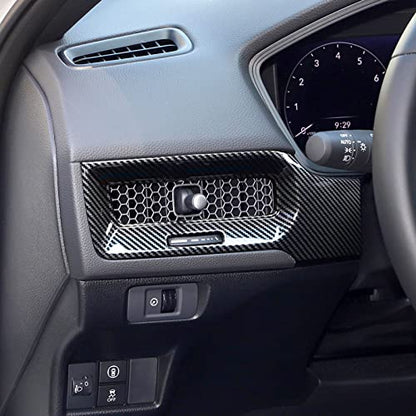 Center Console Dashboard Cover Decals for 2022-2025 Honda Civic 11th Gen Accessories ABS Carbon Fiber Interior Stickers - color: Center Dashboard Cover Trim