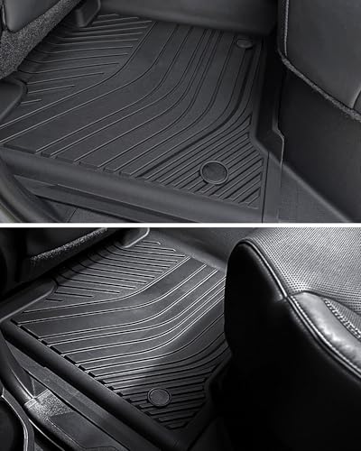 3W Floor Mats for 2024 2025 2026 Toyota Grand Highlander 7 Seat with Subwoofer (Include Hybrid), Trunk Mat Cargo Liner, and Seat Back Covers TPE All Weather, Black(Not for Hybrid MAX Model) - style: 2. Grand Highlander|24-26|Full Mats