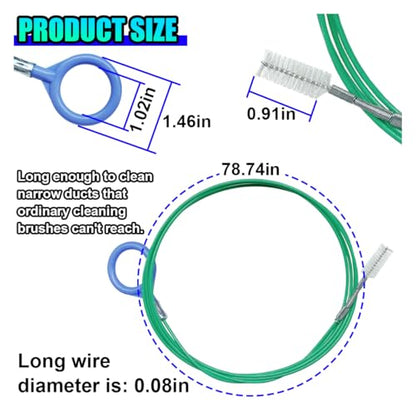 Auto Sunroof Drain Cleaning Tool, 78 Inch Long Pipe Cleaners & Flexible Drain Brush, Slim Tube Cleaning Brush Dredging Tool for Car Sunroof, Windshield Wiper Drain Hole (2PCS) - size: 2PCS