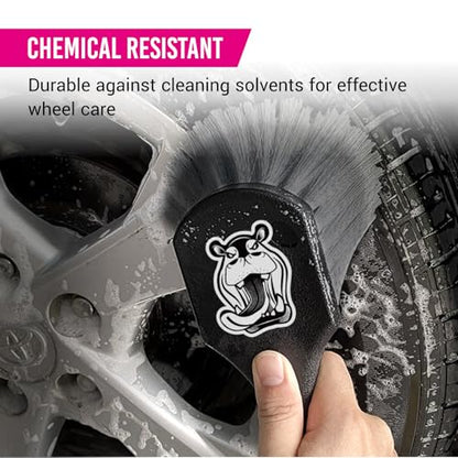 H.O.W Tire Cleaning Brush,Wheelie All Exterior Surface and Wheel Brush (Safe for Cars, Trucks, SUVs, RVs, Motorcycles, & More)