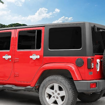 Exterior Door Handle Cover Tailgate Handle Cover Recess Guard Compatible with 2007-2017 Jeep Wrangler JK JKU Sports Sahara Freedom Rubicon Unlimited, White, 15PCs - color: White