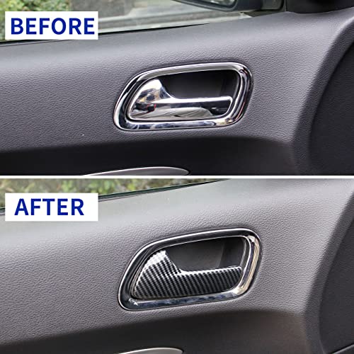 crosselec Carbon Fiber Inner Door Handle Cover Trim for Dodge Durango 2011-2022