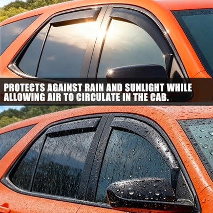 in-Channel Side Window Rain Guards Window Visor Vent Deflectors Compatible with Ford F-150 SuperCrew Cab 2015-2020, Wind Deflector Smoke 4PCS F150 - size: For Ford F-150 SuperCrew Cab 2015-2020