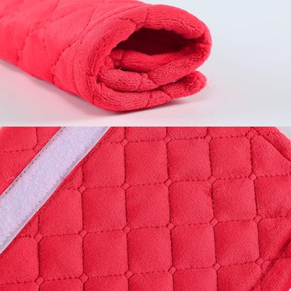 Amooca Soft Automotive Seat Belt Cover Seatbelt Shoulder Pad Neck Protector Cushions Universal Fit SUV Trucks Backpack Red Extra Long 19.7in - color: Red, size: 19.7in-1pc