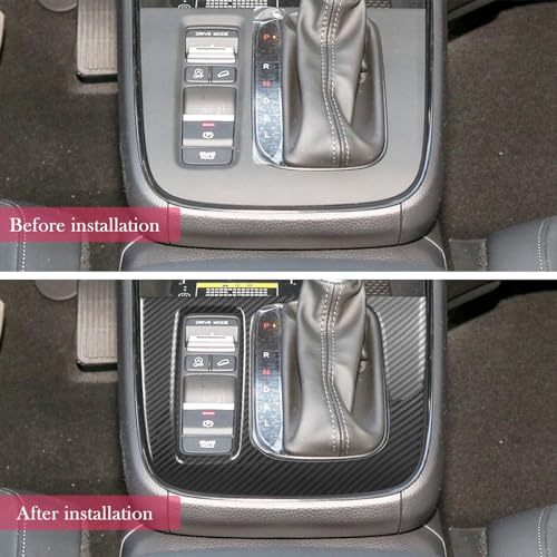ramuel Compatible with Stainless Steel Gear Shift Panel Cover Trim Interior Accessories for Honda CRV 2023 (Carbon Fiber)