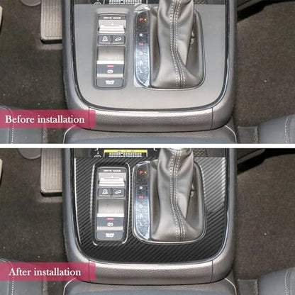 ramuel Compatible with Stainless Steel Gear Shift Panel Cover Trim Interior Accessories for Honda CRV 2023 (Carbon Fiber)