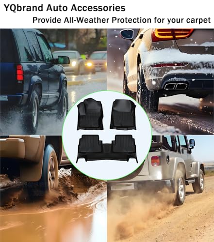 Escape Floor Mat - All Weather Waterproof Durable Anti-Slip Odorless TPE Front and Rear Row Set Custom-Fit High-Edge Floor Liner Compatible with 2015-2019 Ford Escape - size: for Ford Escape 2015-2019