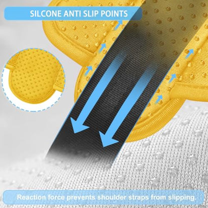 ZINZ 2-Pack Universal Shoulder Pad with Ultra Thick Cushion for Bag Luggage Bag Crossbody, Plus Long & Anti-Slip & Breathable,Yellow - color: Yellow