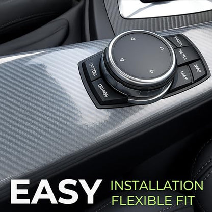 RockRose Carbon Fiber Vinyl Wrap, Anti-Wrinkle, Air Release, Automotoive Bubble Wrap, Self Adhesive Vinyl Stickers DIY Decals (5FT x 6FT, 7D Silver) - color: 7D Silver, size: 5FT x 6FT