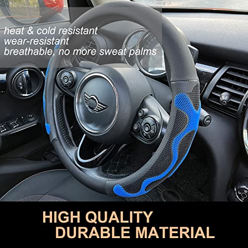 PINCTROT Comfy Grip Steering Wheel Cover, Anti-Slip Design, Universal 14.5-15 Inch(Silicone Blue) - color: 3.Blue, size: Medium(Standard) Size[14 1/2''-15'']