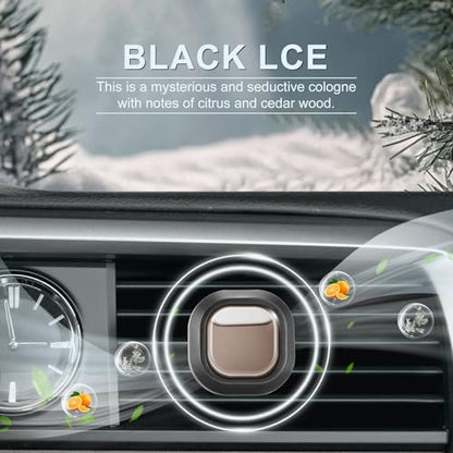 JUSTTOP Crystal Ice Scent Car Air Freshener Clip,6PK,Provides Long Lasting Fragrance Holding for Over 180 Days,Car Accessories for Men or Women