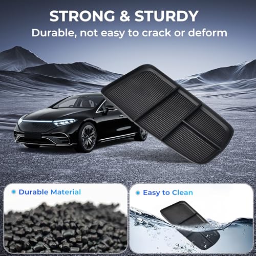 Lower Center Console Organizer Storage Tray for Mercedes Benz EQS 450+ 400 580 AMG SUV/EQE 350 350+ 500, Interior Accessories Insert Storage Tray for 2026 2025 2024 2023 EQS/EQE, Black - style: 1) Fits for 2023-2026 EQS/EQE, Lower