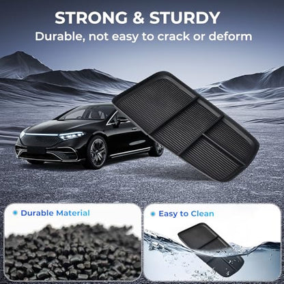 Lower Center Console Organizer Storage Tray for Mercedes Benz EQS 450+ 400 580 AMG SUV/EQE 350 350+ 500, Interior Accessories Insert Storage Tray for 2026 2025 2024 2023 EQS/EQE, Black - style: 1) Fits for 2023-2026 EQS/EQE, Lower