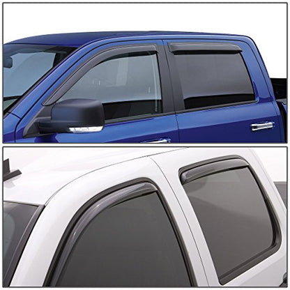 Auto Dynasty Replacement for Sonata EF Y4 4DR 4pcs Tape-On Window Visor Deflector Rain Guard - size: 99-05 Sonata 4-Door