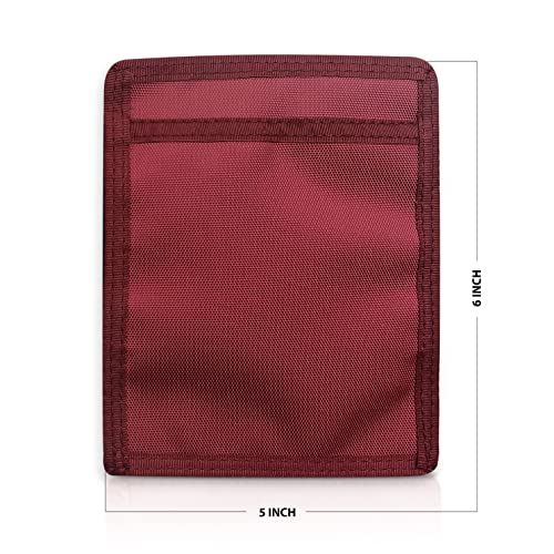 ASA TECHMED Nurse Pocket Organizer, Nylon 5 Pocket Nurse Scrub Organizer, 6 Inch x 5 inch, Red - color: Red