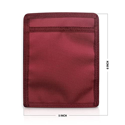 ASA TECHMED Nurse Pocket Organizer, Nylon 5 Pocket Nurse Scrub Organizer, 6 Inch x 5 inch, Red - color: Red