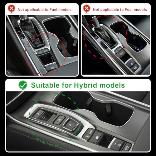 Carbon Fiber Gear Shift Panel Cover Compatible with 2018-2022 10th Gen Honda Accord Hybrid - color: Style 2
