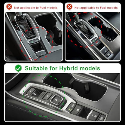 Carbon Fiber Gear Shift Panel Cover Compatible with 2018-2022 10th Gen Honda Accord Hybrid - color: Style 2