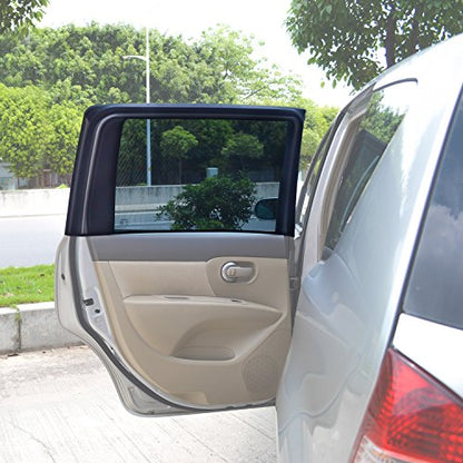 TFY Universal Car Rear Side-Door Square-Window Sunshades - for Vehicles with Side Windows 29.5Inch - 41.5Inch W x 19Inch H (Regular Rectangular Window) - size: Regular Rectangular Window