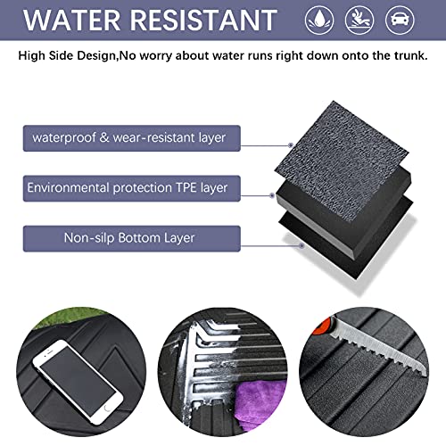 Elsetyler Cargo Liner for 2020-2026 Sentra - Black TPE All Weather Heavy Duty Waterproof Rear Cargo Tray Trunk Floor Mat Protector Compatible with 2020-2026 Nissan Sentra - color: black