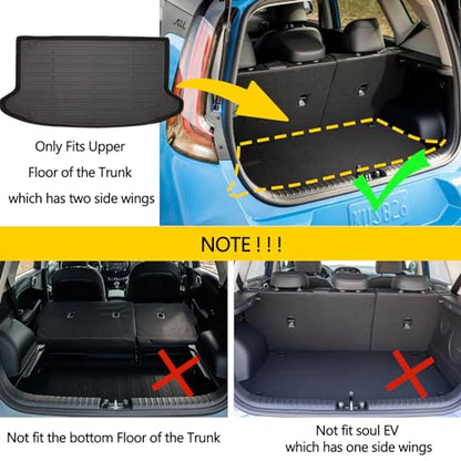Wailtnb-Floor Mats & Cargo Mat Custom for Kia Soul 2024-2020 All Weather Mat Protection Waterproof Non-Slip Durable Floor Liners Full Set Soul Accessories Black - style: 15|For Soul|2020-2026|Set