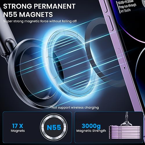 DOLYOFG for Magsafe Car Mount,【Strong Magnets & Low Profile】 Magnetic Phone Holder for Car Dashboard Windshield Universal Hands Free Car Phone Holder for iPhone 15 14 13 12 Pro Max Plus Android