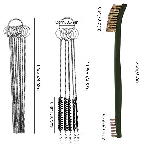 FineGood Wire Brush Set for Car Detailing - 9 PCS Cleaning Kit with 3 Brass, 3 Steel, 3 Nylon Brushes