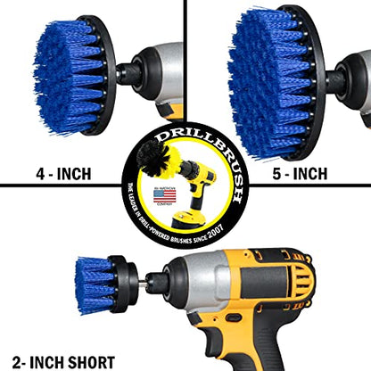 Kayak - Canoe - Yacht - Raft - Drill Brush - Boat Accessories - Fiberglass - Hull Cleaner - Cleaning Supplies - Pond Scum, Oil Residue, Weeds, Barnacles, Oxidation - Spin Brush Kit - color: Blue