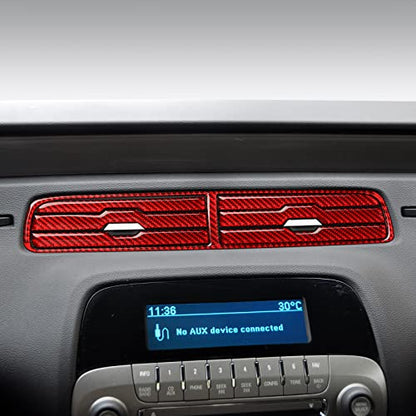 Carbon Fiber Decal Car Center Air Vent Sticker Interior Trim for Chevrolet Camaro 2010 2011 Accessories - color: Air Vent