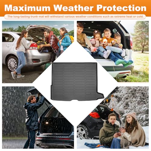 Trunk Liner for Mercedes Benz GLC 2023 2024 2025 3D Custom Fit All-Weather TPE Material Waterproof Car Cargo Liner Mat, Black - color: GLC 2023-2025