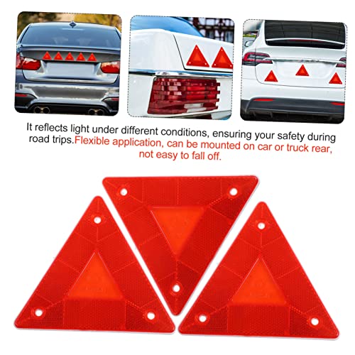 BESTOYARD Triangle Reflector Warning Sign 10-Pack Portable Car Safety Reflectors Emergency Reflective Warning for Trucks and Vehicles