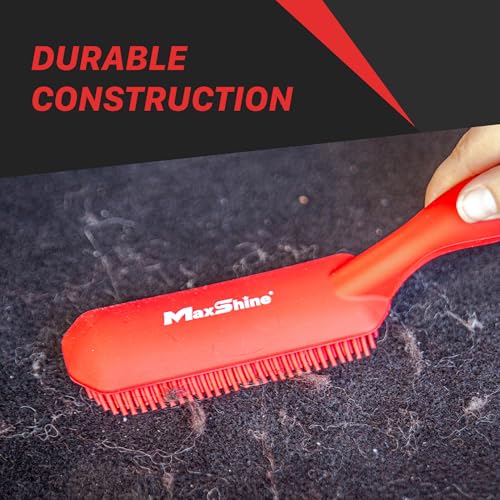 Maxshine Universal Silicone Carpet Detailing Brush | High-Conductivity Silicone Bristles Lift Pet Hair, Lint & Debris | Gentle, Durable Cleaning Brush for Car Carpets, Upholstery & Auto Detailing