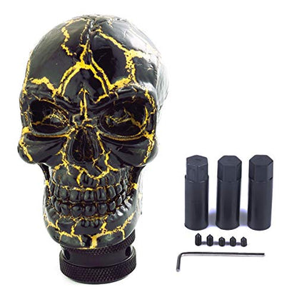 Arenbel Skeleton Car Racing Shift Stick Speed Grip Knob Skull Gear Lever Shifter Handle Fit Most Manual Auto Transmissions, Black Pattern - color: Black