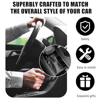 Ohleats Car Shift Knob Dust Cover, Automotive Shifter Boot Sleeve Replacement, Manual/Automatic Gear Shift Cover for Most Car Truck SUV, Universal Interior Car Accessories (Black&Blue) - color: Black&Blue