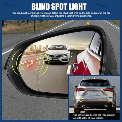 Driver Side Mirror Assembly Compatible with Lexus RX 350 350L 450h 450hL 2016-2022 Anti-Glare With Heated, Blind Spot Monitor, Turn Signal, Power Folding Adjustable Memory Black (15 Pin Left) - size: 15Pin Left