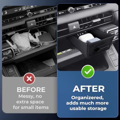 Center Console Organizer Tray Storage Box for Toyota RAV4 2026, Interior Accessories Removable Insert Drawer Tray for 2026 RAV 4, Black - style: 12) Fits for RAV4 2026, Console Drawer