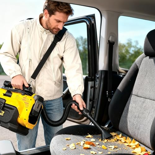 Universal Vacuum Shoulder Strap for Armor All/for Dewalt/for Shark, Adjustable Heavy Carrying Duty Strap for Wet Dry Vacuum, Hands Free Carrying Accessory for Car Detailing, Garage & Home Use