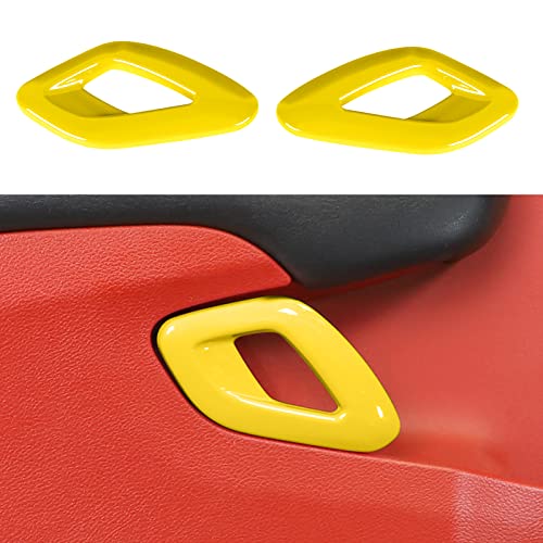 Voodonala for Dodge Challenger 2015-2023 Car Door Inner Door Handle Cover Trim Accessories for Dodge Challenger 2015-2023 (Yellow,2pcs/Set) - color: Yellow