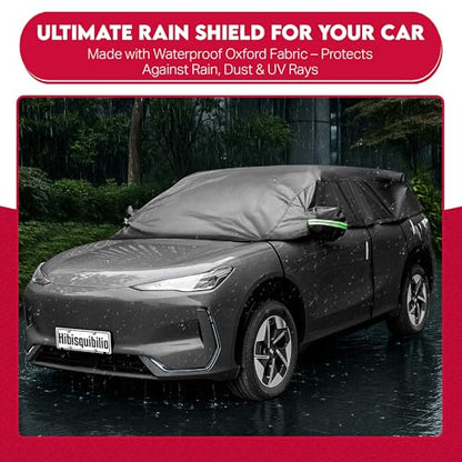 UV Resistant Winter Windshield Cover with Reflective Straps – Breathable Hail Cover - Windproof & Dustproof | 6-Layers Waterproof Sedan Car Cover for All Weathers for Sedan & Trucks