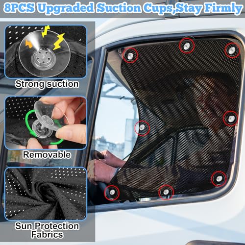 2PCS Side Window Sunshades for Semi-Truck,23.6x21.6inch Car Side Window Shade RV Semi Truck Accessories