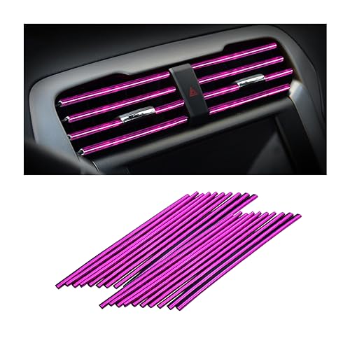 Osilly 20 Pcs Car Air Conditioner Outlet Decoration Strip, Decorative Trim for Auto Air Vent Outlet, Waterproof Automotive Interior Decors for Men Women, Universal for Most Vehicles (Ice Purple) - color: Ice Purple