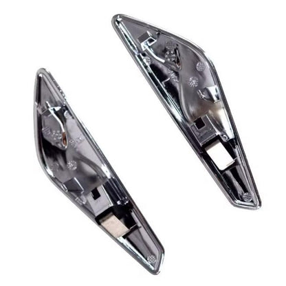New 2 PCS Front Fender Chrome Finisher Trim Right Left Side Fit For X3 F25 X4 F26 2013-2017 Replaces 51117338570 51117338569