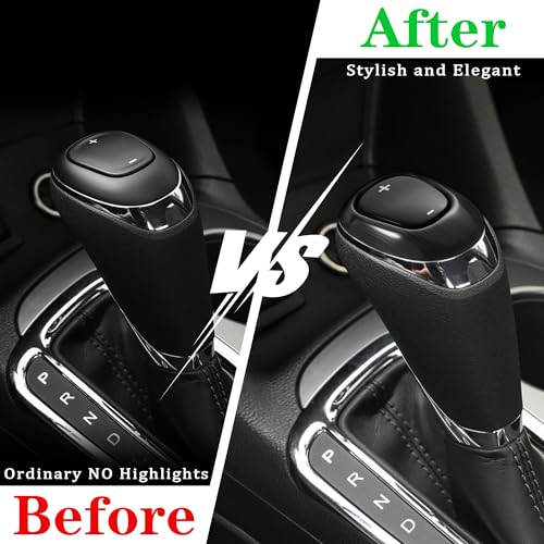 TOMALL Stainless Steel Car Gear Shift Knob Cover Compatible with Chevy Equinox 2018-2020 Malibu XL 2016-2020 Cruze 2017-2019 Shifter Panel Trim Gear Lever Cover for Car Accessories (Black Brushed) - color: Black Brushed