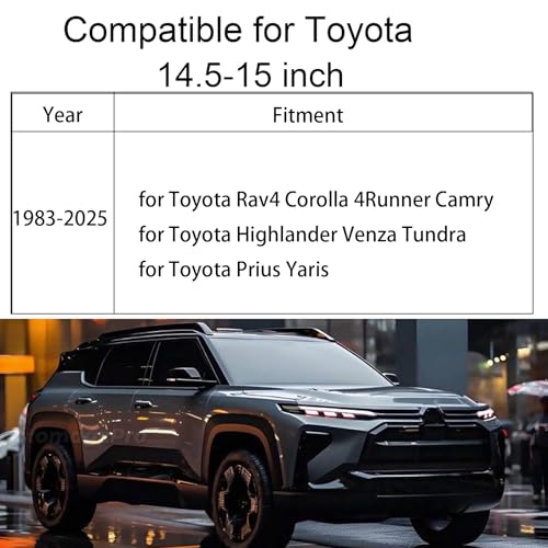 Car Leather Steering Wheel Cover for Toyota Tacoma Camry Rav4 Corolla Highlander Avalon Sienna Tundra Chevy Accessories 2026 1983-2026 Breathable Premium Leather, Anti-Slip Odorless Steering Wheels