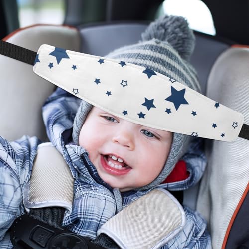 HESTYA 2 Pcs Carseat Head Support Toddler, Stroller Seat Headrest for Sleeping Traveling, Neck Relief Headband Strap for Kids Children Toddler Infant(Star) - color: Star