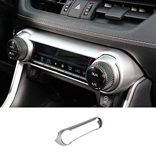 ERIDANUS Auto Accessories Fit for RAV4 2024 2023 2022 2021 2020 2019 Dashboard Ac Switch Panel Button Cover Frame Trim (Matte Silver) ABS 1 PC - color: Matte Silver