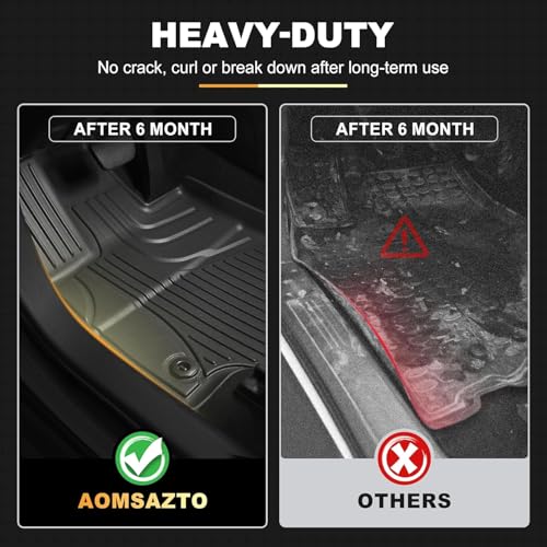 Floor Mats and Cargo Liner Compatible with 2020-2026 Mercedes Benz GLE 350 GLE 450 AMG GLE 53/43 / 63 S (5 Seats, Not for Coupe) : AOMSAZTO Custom Fit All Weather Car Mat Trunk Liner - 1st & 2nd Row - style: 3) for Mercedes Benz GLE | 2020-2026 | Floor+Ca