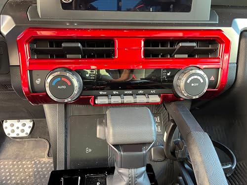 8" Display Model for Toyota Tacoma 2024 2025 2026 and 4Runner 2025 2026 Interior Accessories Center Consoles Dashboard Air Vent Frame Cover Trim (Dark Red) - color: Dark Red