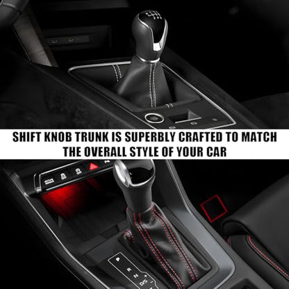 Ohleats Car Shift Knob Dust Cover, Automotive Shifter Boot Sleeve Replacement, Manual/Automatic Gear Shift Cover for Most Car Truck SUV, Universal Interior Car Accessories (Black&Blue) - color: Black&Blue